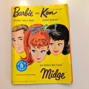 Vintage 1962 Barbie & Ken and Best Friend Midge Doll Fashion Book Catalog